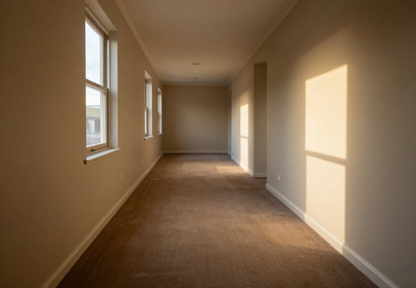 Same wall after structural drying, restored and mould-free